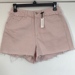 Topshop High Waisted Denim Shorts